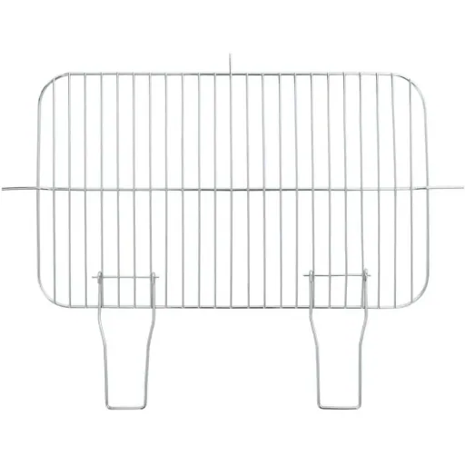 Holzkohlegrill - Grillfläche 54 x 34 - Edelstahl - Schwarz - Mit Spieß