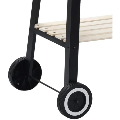 Holzkohlegrill - Grillfläche 54 x 34 - Edelstahl - Schwarz - Mit Spieß