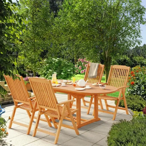 Gartenstuhl - 2er Set -Teakholz - klappbar