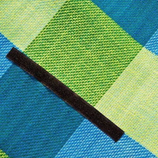 Picknickdecke mit praktischem Tragegriff 2x2m hellblau gelb