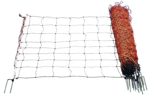 Schafhütenetz "Ovi-Net", 108 cm hoch, 10 waagerechte Litzen, Metall-Doppelspitze