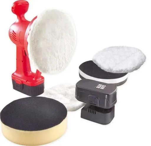 Akku Poliermaschine 18 Volt/ 12-teiliges Lackpflege Set