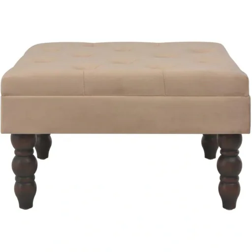 Hocker 60x60x36 cm Samt beige