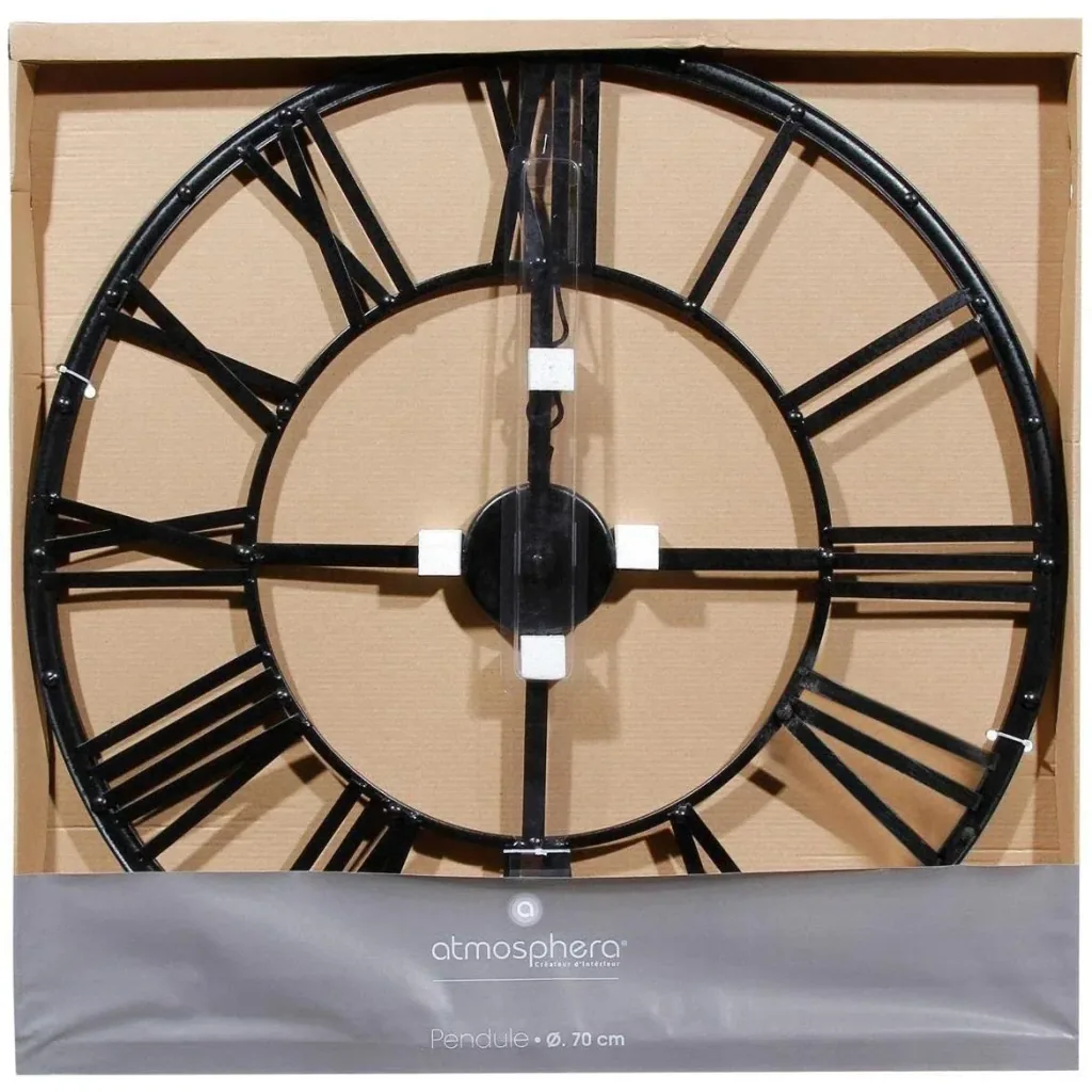 Vintage-Uhr - 70 cm - Schwarz