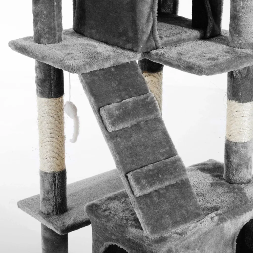 Katzenbaum Kletterbaum Katze Sisal Grau