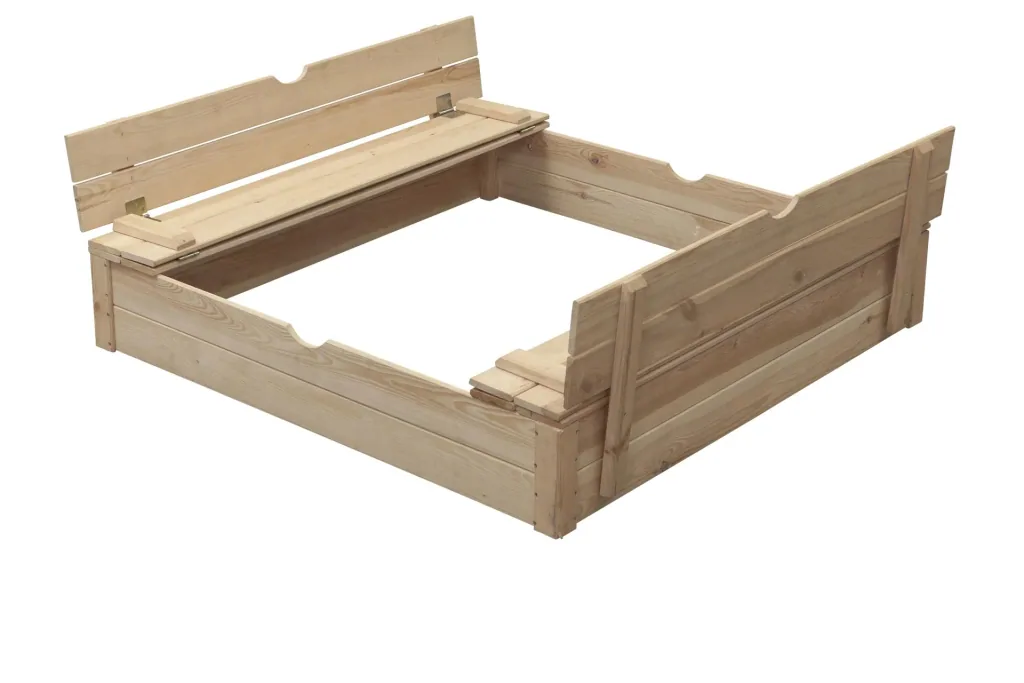 Sandkasten Robert aus Holz, groß 1500 mm x 1200 mm