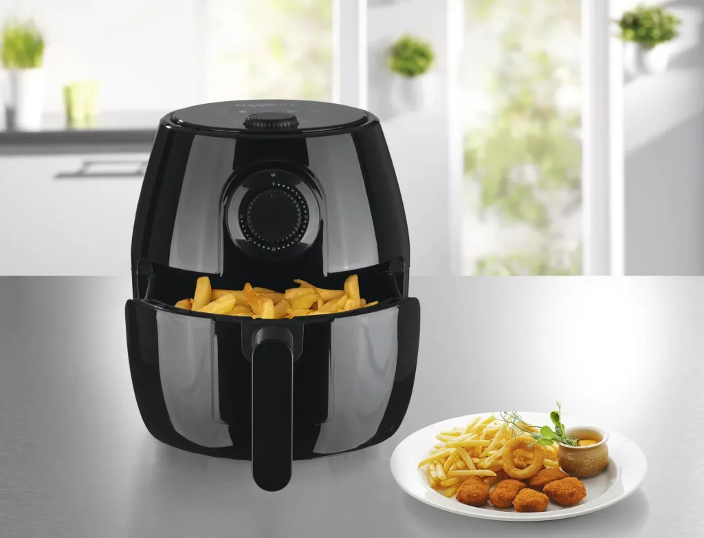 XL Heißluft-Fritteuse 4 Liter, 1400 Watt, schwarz