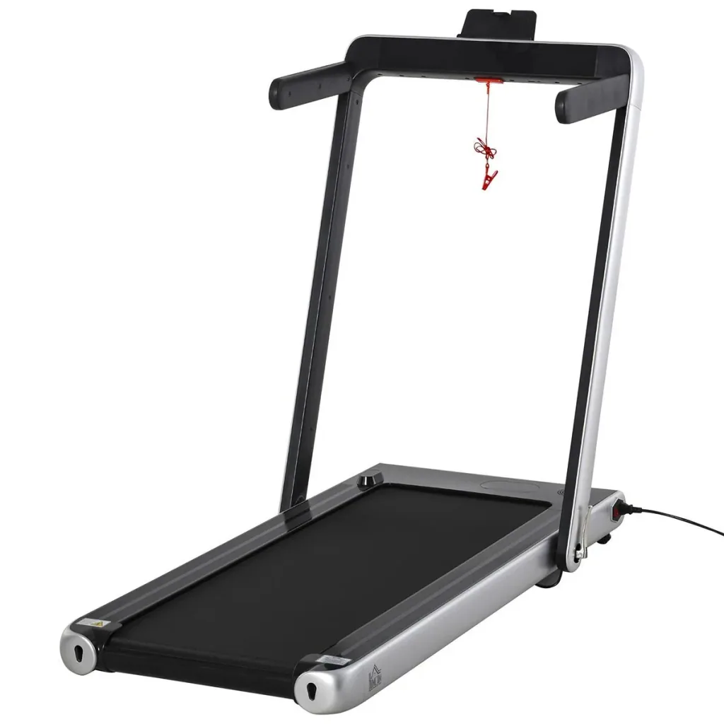 Elektrisches Laufband mit LED-Display Faltbares Fitnessgerät 1-12 Km/h Stahl Schwarz+Silber 134 x 66 x 107 cm
