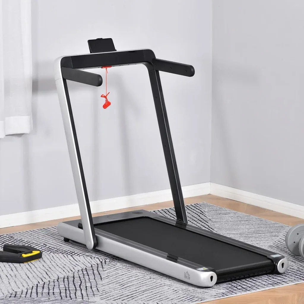 Elektrisches Laufband mit LED-Display Faltbares Fitnessgerät 1-12 Km/h Stahl Schwarz+Silber 134 x 66 x 107 cm