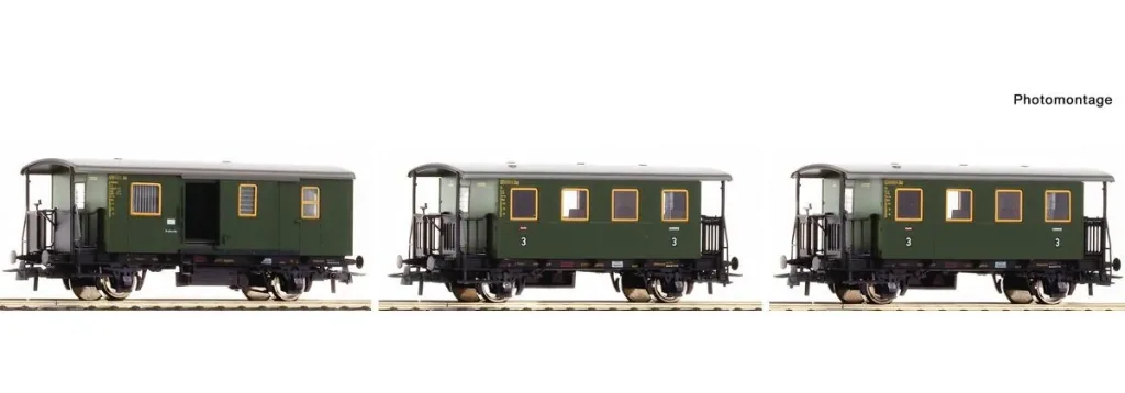 3er Set Lokalbahnwagen Deutsche Bundesbahn