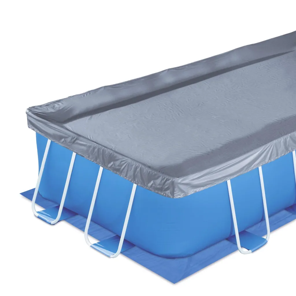Aufstellpool, Swimming Pool, Komplettset, mit Filterpumpe 12 Volt, 4,88 x 2,44 x1,07 m, Leiter, Poolcover, Bodenplane
