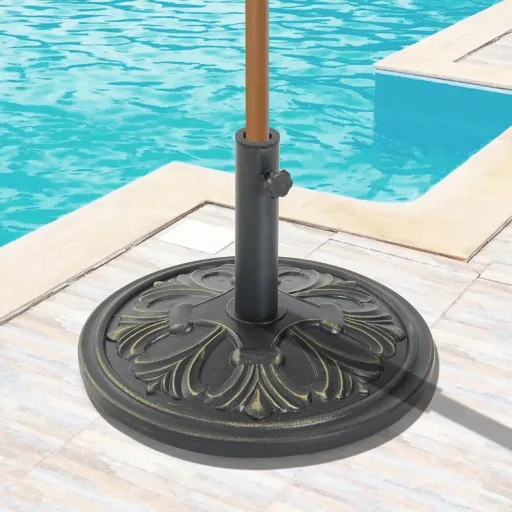 Sonnenschirmständer Schirmständer Schirmhalter 13 kg Ø35/Ø38/Ø48mm Antik Bronze Ø48 x 34 cm