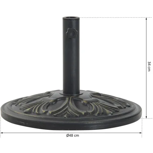 Sonnenschirmständer Schirmständer Schirmhalter 13 kg Ø35/Ø38/Ø48mm Antik Bronze Ø48 x 34 cm