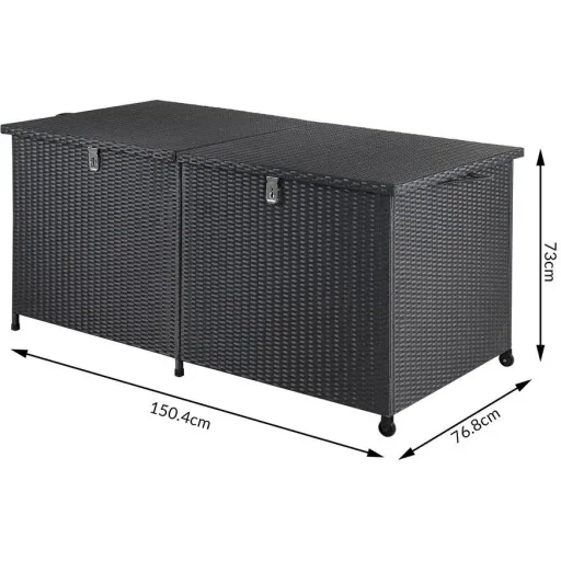 Aufbewahrungsbox für Kissen - Polyrattan