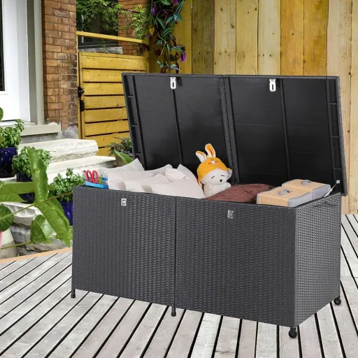 Aufbewahrungsbox für Kissen - Polyrattan