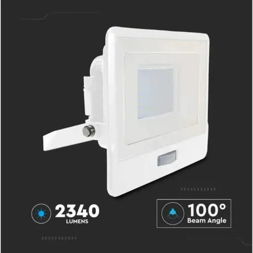 VT-138S LED-Flutlicht mit Sensor - 30 W - 2340 Lm - 6500K - Weiß