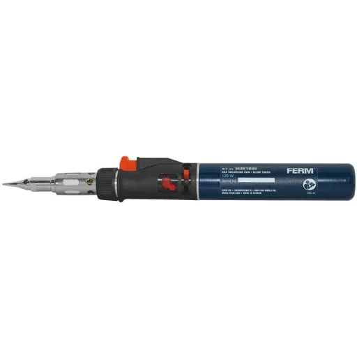 SGM1006 Gas-Lötkolben - 35 min. betriebsdauer - Inkl. Lötspitze Schrägform 8mm und Lötspitze Meißel form 3,5mm