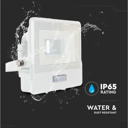 VT-118S LED-Flutlicht mit Sensor - 10 W - 735 Lm - 6500K - Weiß