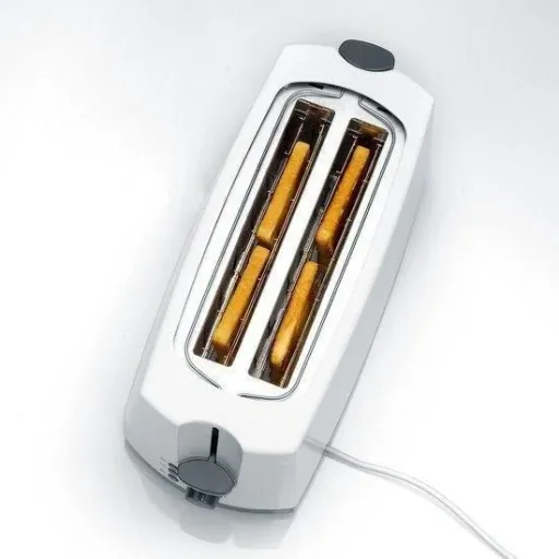 Toaster Langschlitz - geeignet für 4 Scheiben Brot - 1400 Watt - Silber