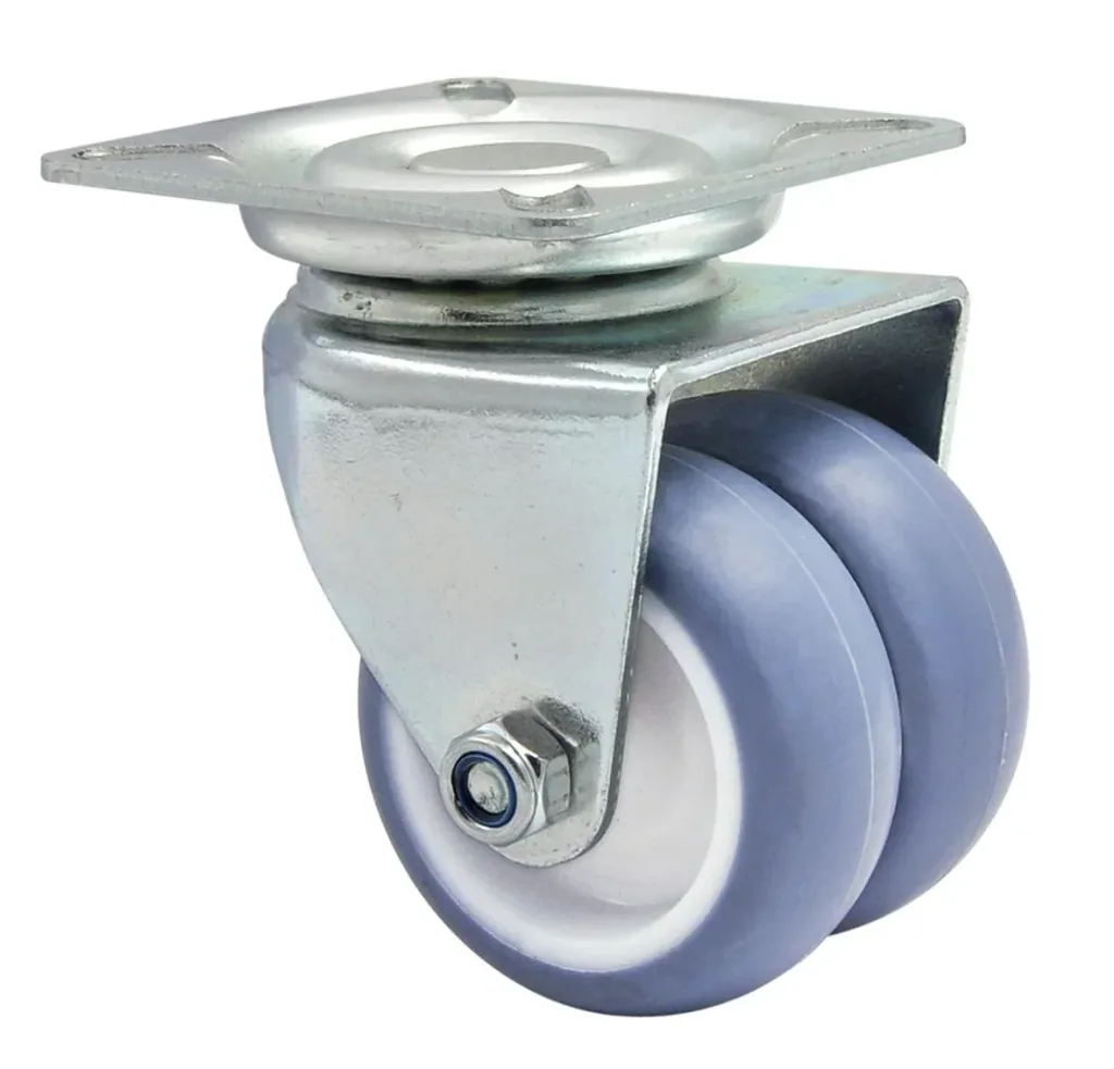 Strandkorbrollen 4 teiliges Set / Doppelrollen ULTRASOFT - Ø 50 mm, 2 Feststeller, Tragkraft 300 kg / Set, 02155200