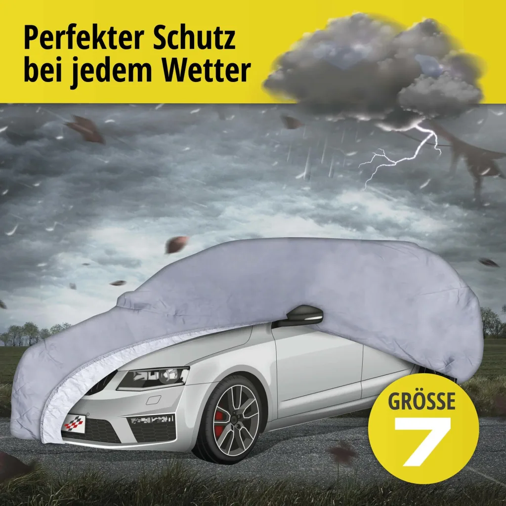 Autoabdeckplane all weather - Größe 7 - 488x176x148cm - PVC beschichtet