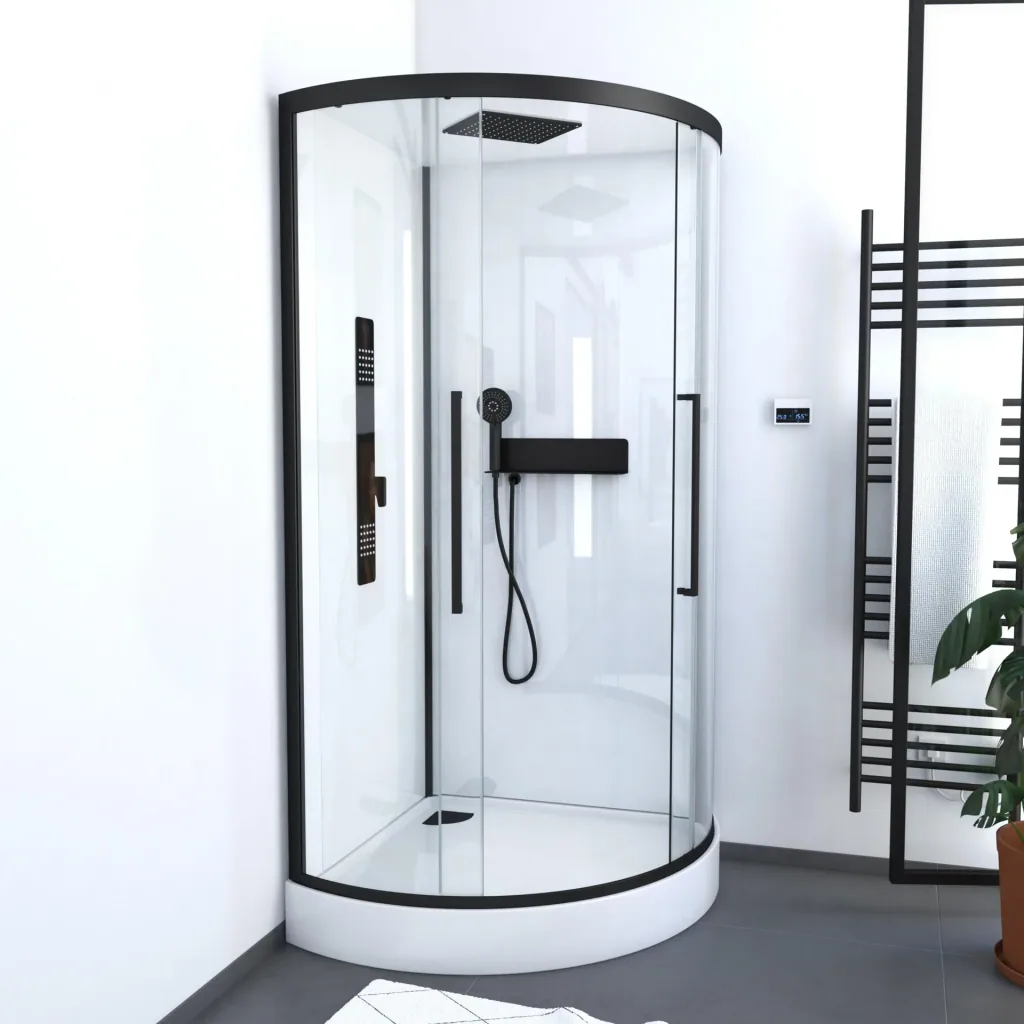 Komplettdusche "White Round" 90 x 90 x 215 cm