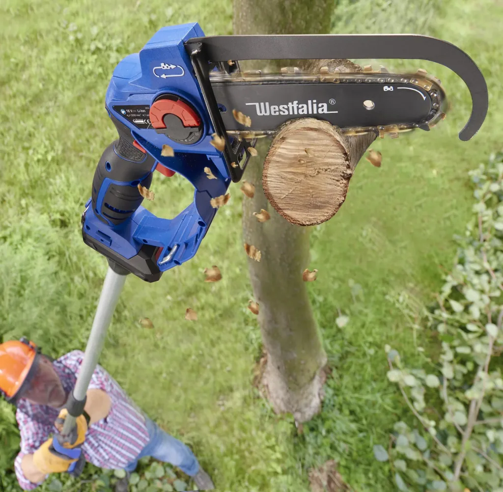 SET X-SAW Pro 4 Ah, Akku-Einhand-Powersäge mit 18 V LI-ION Akku 4 Ah + Schnellladegerät + Gürtel-Clip und Multispray
