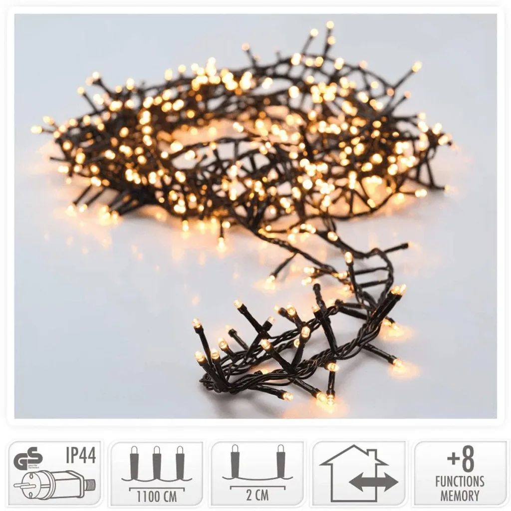 2x Weihnachtsbaumbeleuchtung 11 Meter Smart steuerbar per Telefon 560LED für den Innenbereich METAL Smart home