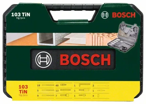 Titanium-Bohrer-Set, V-Line, 103-teilig
