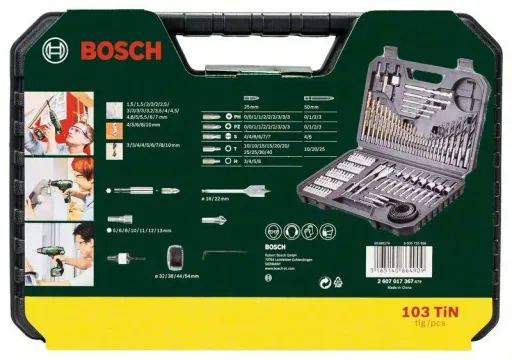 Titanium-Bohrer-Set, V-Line, 103-teilig