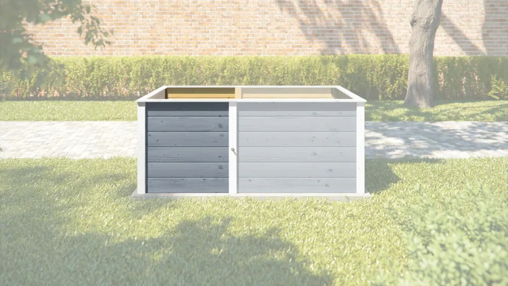 Ergänzungssatz Hochbeet Modular, Wandstärke 21 mm, grau, 67 cm