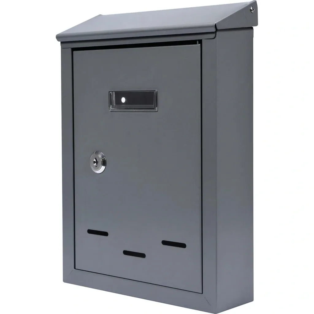 NL Briefkasten mit 2 Tasten - graphit - 285x200x60 mm