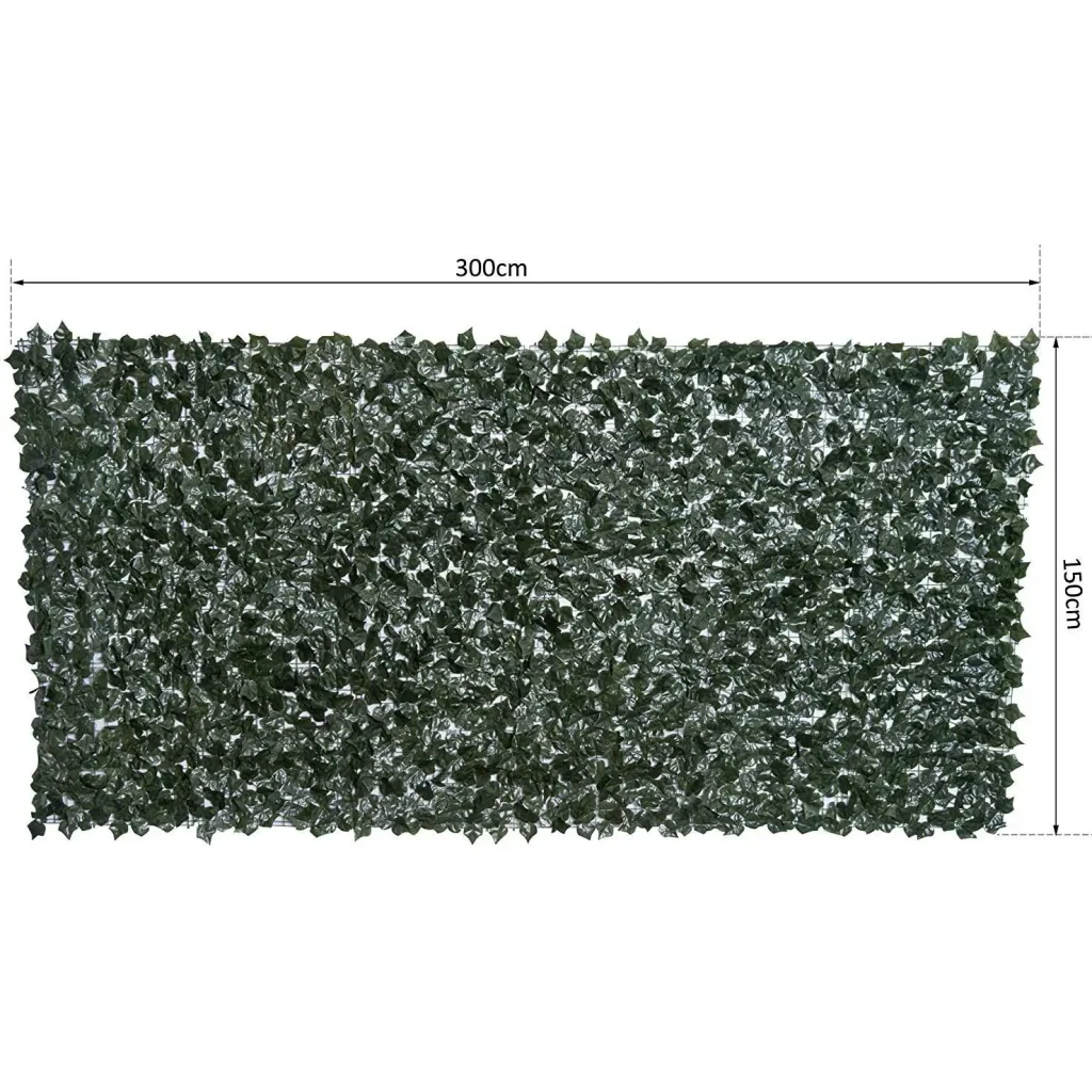 Sichtschutz Künstliche Hecke Wanddekoration 1.5x3 Dunkelgrün