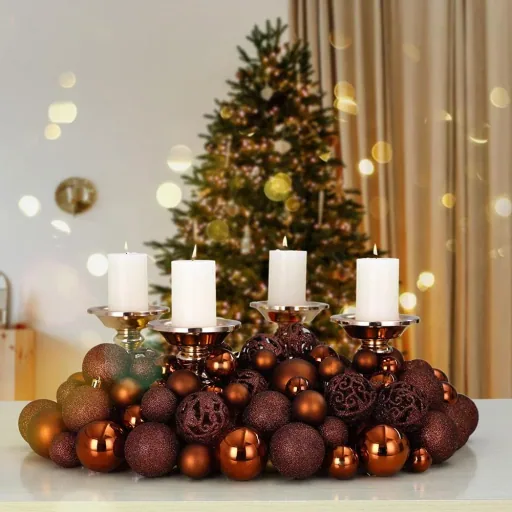 Weihnachtskugeln - Christbaumschmuck - Bronze 100 Stück.