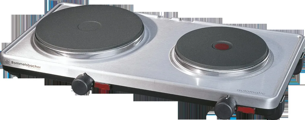 Doppelkochplatte "AK 3099/E" mit Edelstahlgehäuse, 3000 Watt