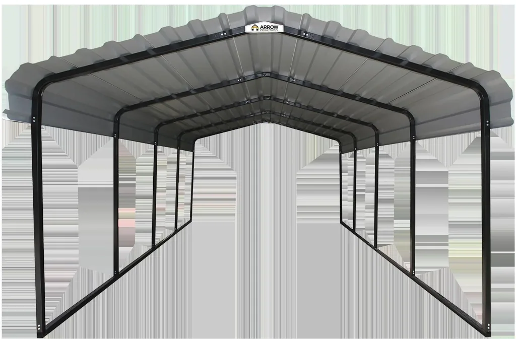 ShelterLogic Stahlcarport Neapel 370x610 cm beige/schwarz
