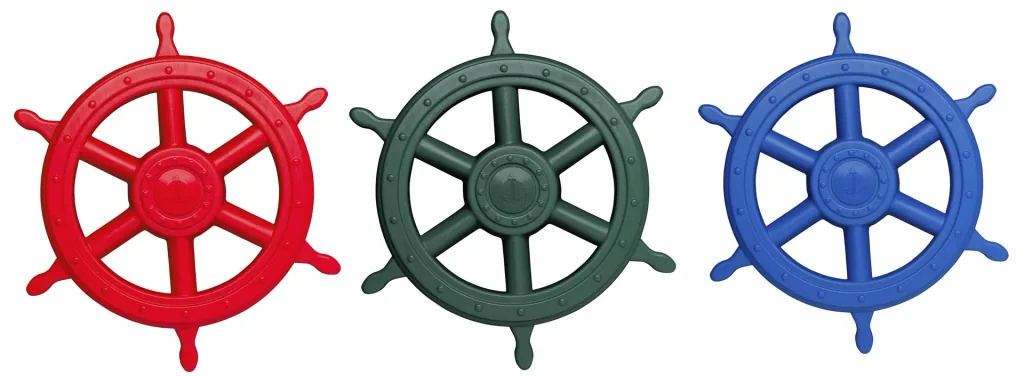 Steuerrad "Piratenrad" Grün Ø400 mm für Spielanlagen