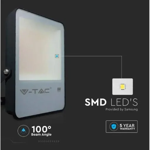 VT-32 LED-Flutlicht - 30 W - 4100 Lm - 4000K - schwarz - Extra effizient