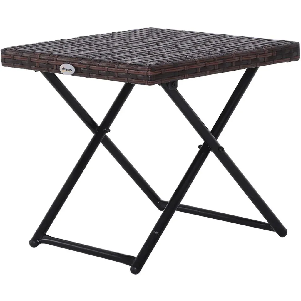 Polyrattan Gartentisch klappbar braun