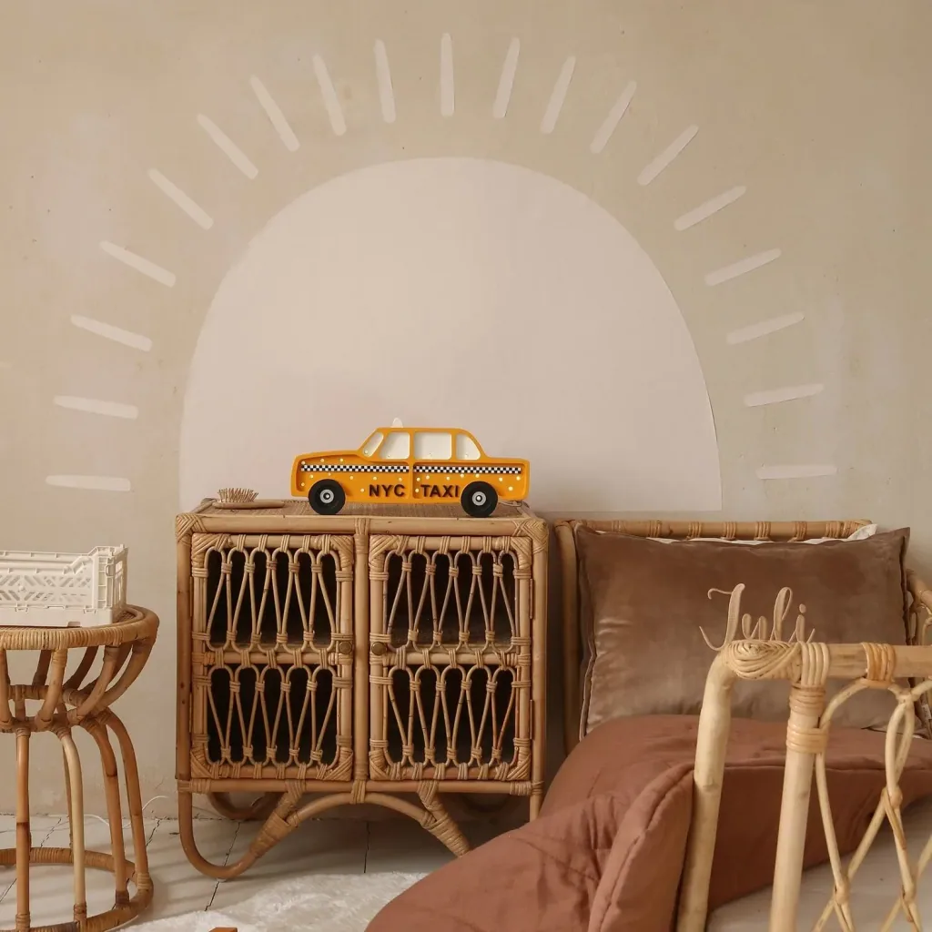 Little Lights Nachtlicht Kinder, Nachtlampe NYC-Taxi - 100% Kiefernholz natur