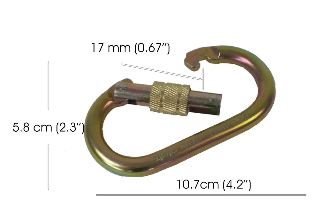 Verschlusskarabiner, oval, 10 mm
