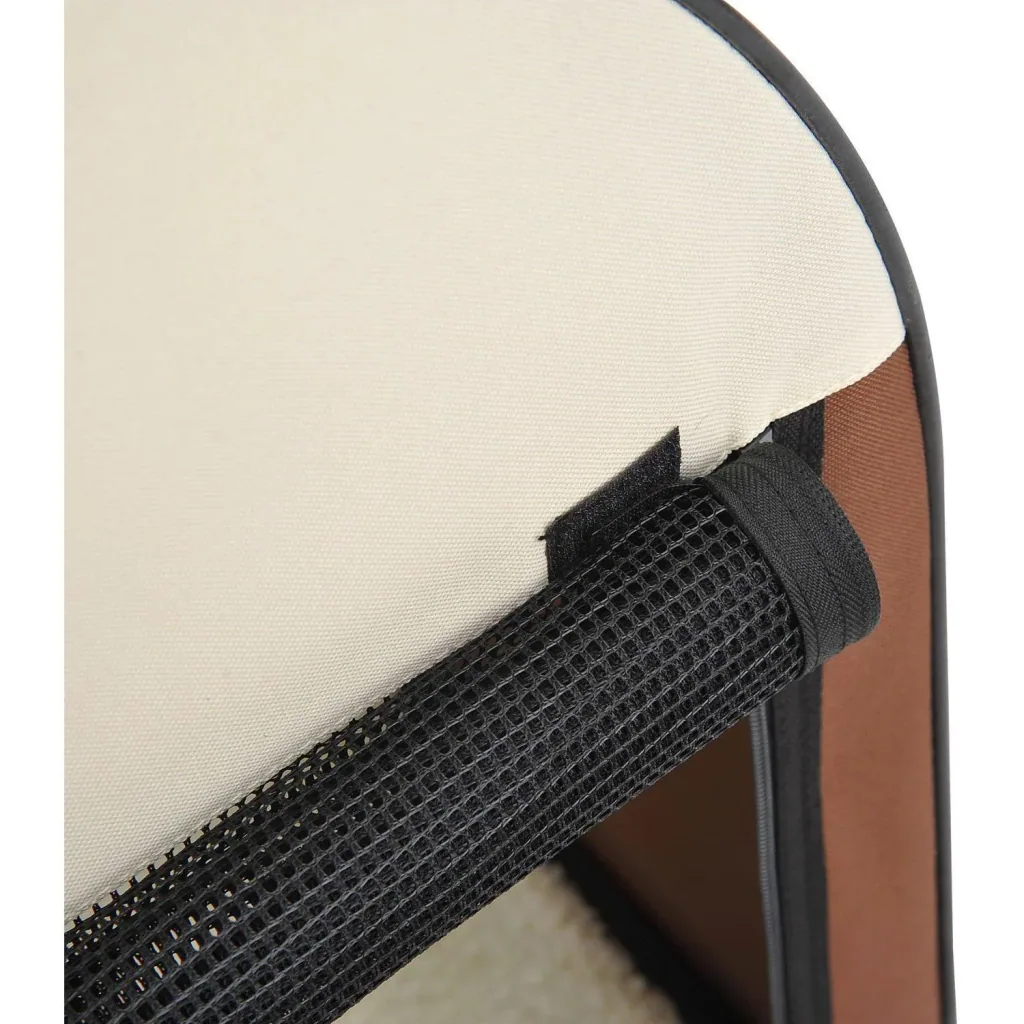 Hundetransportbox, faltbar, Größe S - 46x36x41 cm, kaffeebraun-creme