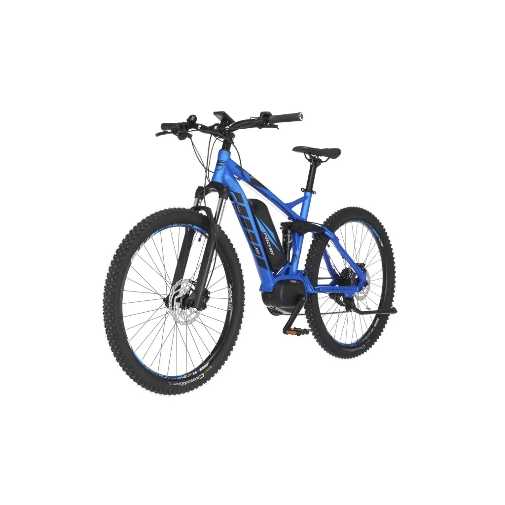 Unisex E-Bike MTB, 27,5 Zoll, Rahmengröße 48cm, 10-Gang Kettenschaltung, blau matt, MONTIS EM 1862