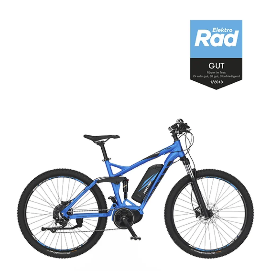 Unisex E-Bike MTB, 27,5 Zoll, Rahmengröße 48cm, 10-Gang Kettenschaltung, blau matt, MONTIS EM 1862
