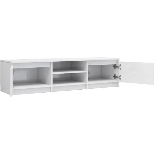 TV-Schrank 140x40x35,5 cm Spanplatte Hochglanz weiß