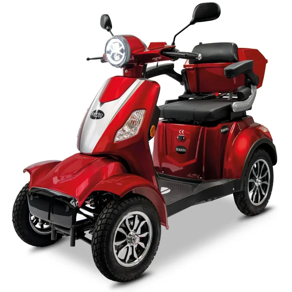 E-Quad 25 V3 Lithium Rot, 1.000 Watt + Getränkehalter