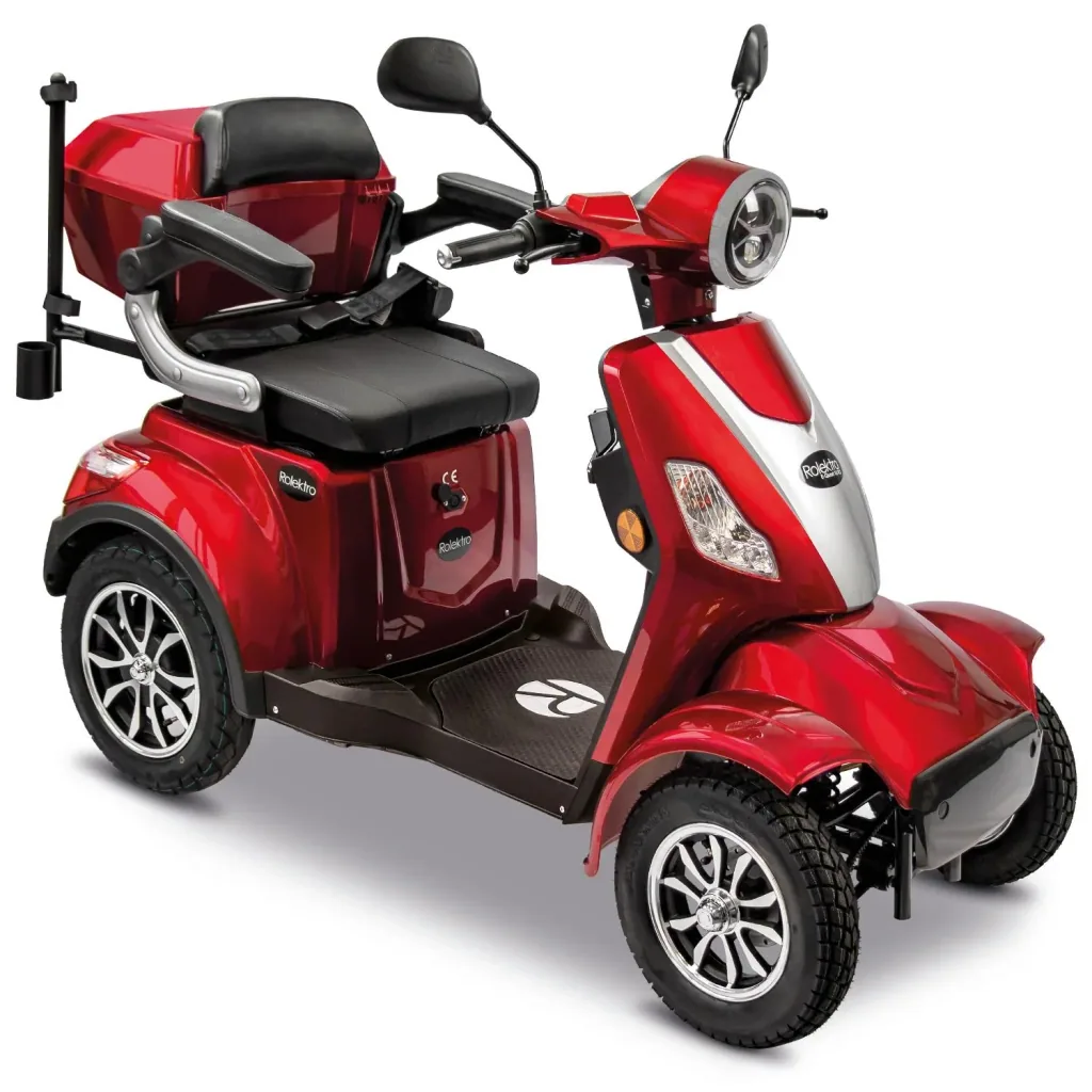 E-Quad 25 V3 Lithium Rot, 1.000 Watt + Getränkehalter