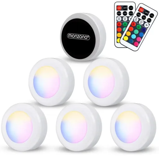 LED-Lampe 6er-Set Skab Bunt mit Fernbedienung