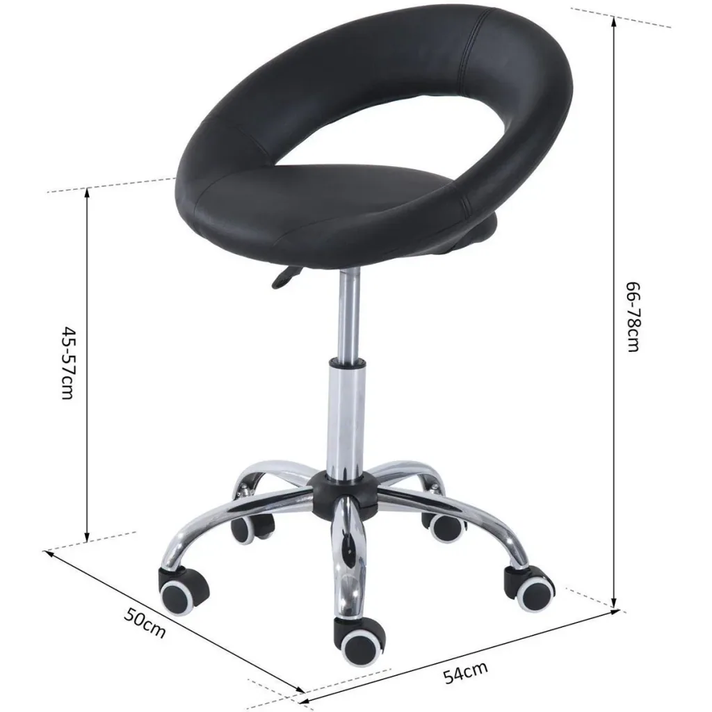 Rollhocker höhenverstellbar schwarz