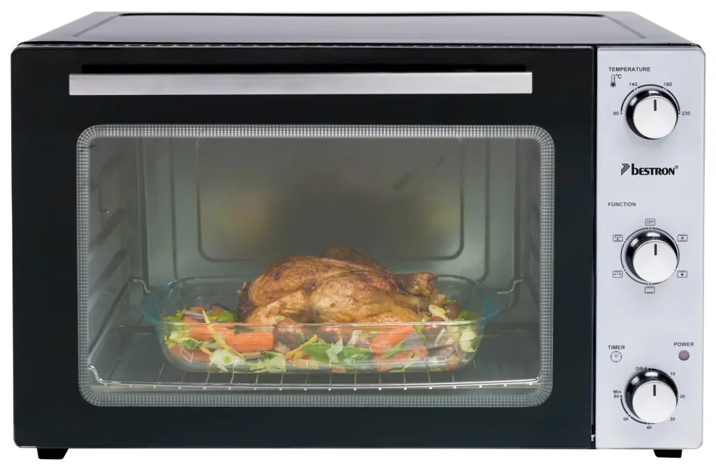 Grill-Backofen mit Drehspieß, Umluftfunktion, 45 Liter, 1800 Watt